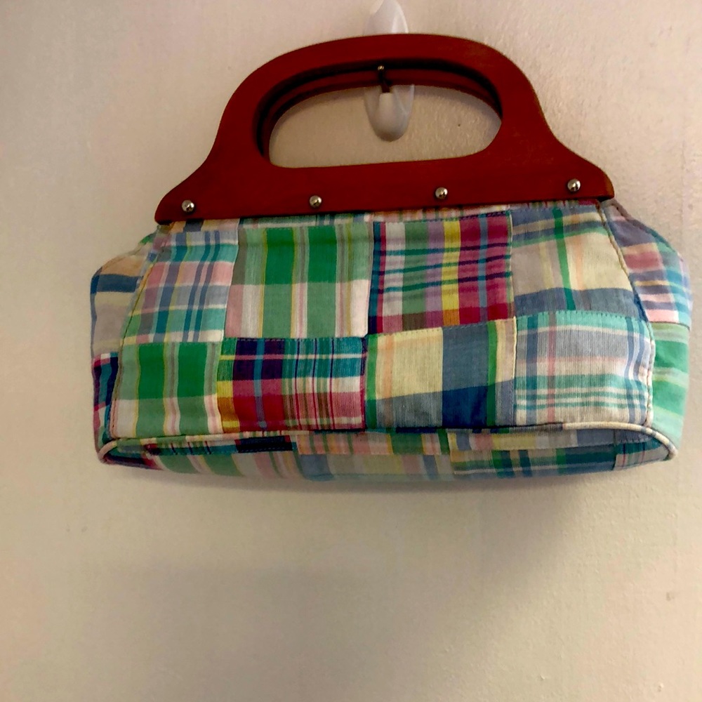 Wooden Handle Pocketbook-Pastel Colors